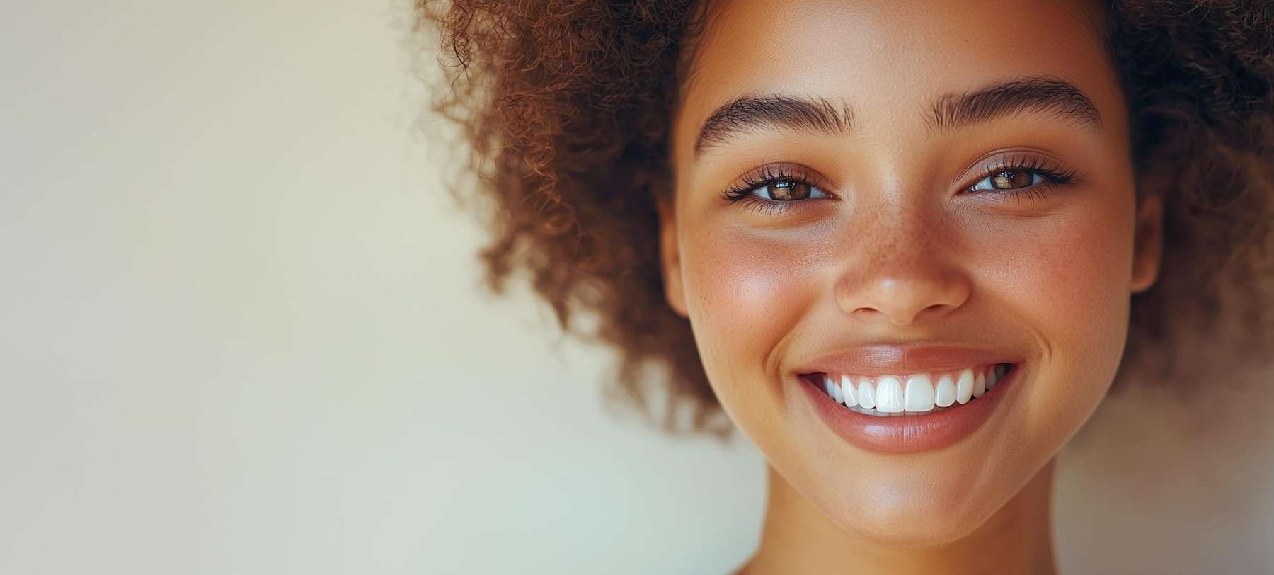 A woman smiling after getting a dental crown restoration in Durham, NC