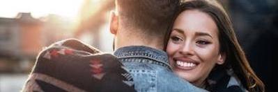 young couple hugging in durham nc